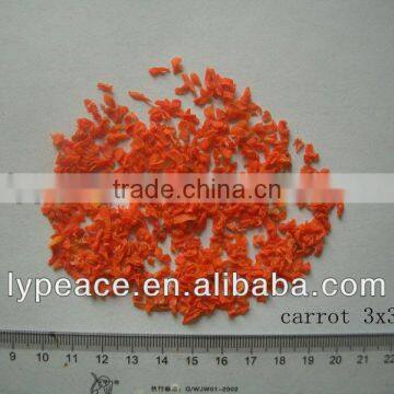 3x3mm dried organic carrot cubes with low suger