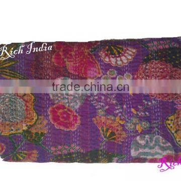 Handmade vintage indian kantha quilts manufacturer wholesaler india