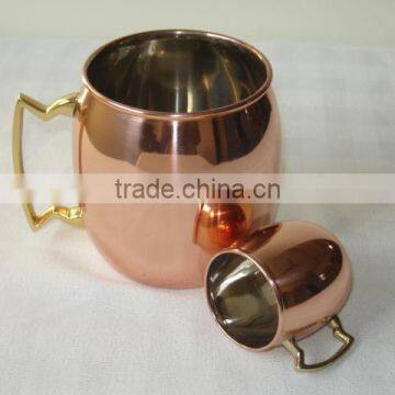 MINI SMALL MOSCOW MULE COPPER MUG PURE SOLID 100% COPPER NEW STLYE photo-4
