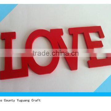 Red Wooden Letters "love" for Wedding Decor photo-2