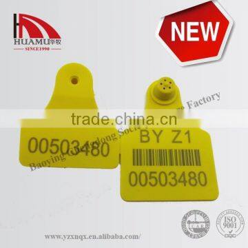 Printed Barcode Ear Tag for Cattle / Cow /calf /buffalo 78*56 mm