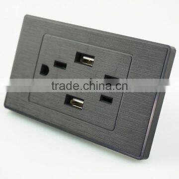 American style usb wall socket with intertek report switched power strips