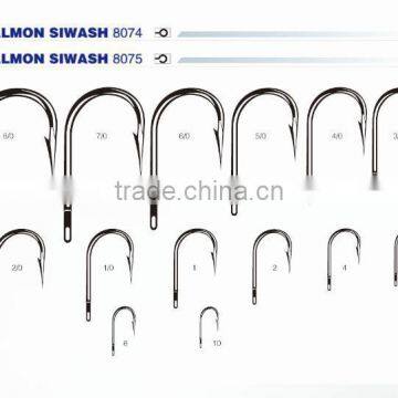 Top quality fishing tackle, wholesale strong fishing hook Salmon Siwash 8074 and 8075