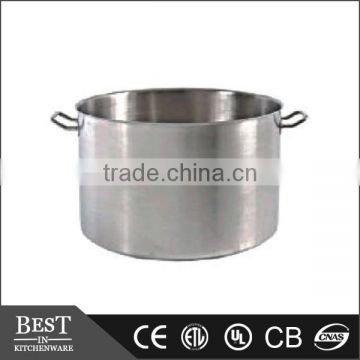 stainless steel Sauce pot with lid Double bottom pot ears burning surface with cover