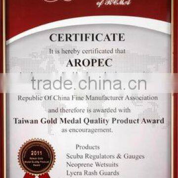 Taiwan Gold Medal Quality Product Award