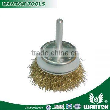 WT0306006 bowel cup brush with shank brass plated wire