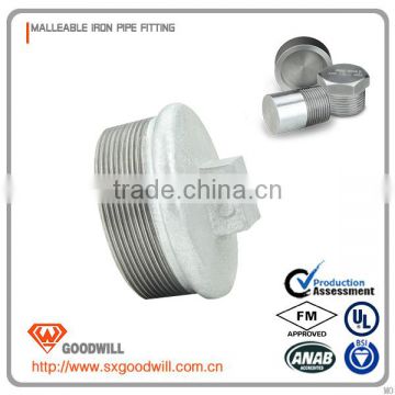 china supplier Oil used malleable iron pipe fittings thread plug 290