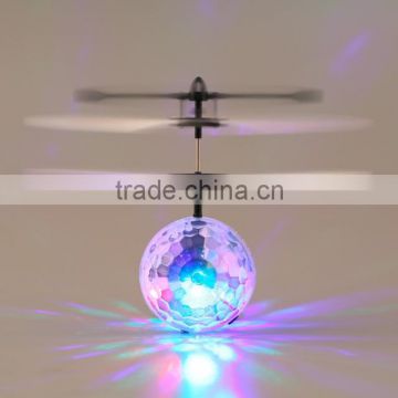 2017 New Arrival Infrared Induction Flying Flash Disco Colorful LED Ball Helicopter Child Toy Newest