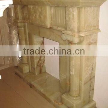 BEAUTIFUL GREEN ONYX FIREPLACES photo-5