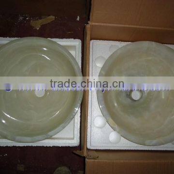 PAKISTAN FACTORY MADE PURE GREEN ONYX ROUND SINKS AND BASINS