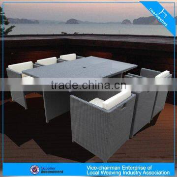 A - high-end grey rattan wicker furniture dinning set CF829-2