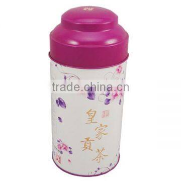 chinese factory manufacture round tin box for tea