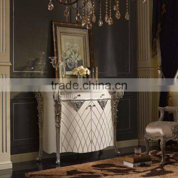 Wooden Hand Carved Dressing Table and Mirror, Mirrored Vanity Table, French Classic Dresser Set photo-2