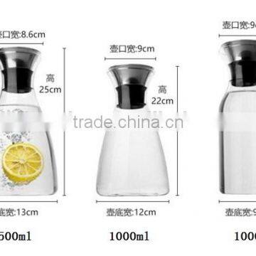 50oz Haonai Heat Resistance Borosilicate Glass Teapot With Stainless Lid Glass Jar photo-5