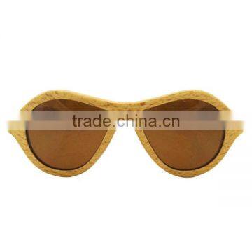 High Quality Fashion Retro Sunglasses White Oak Wood Frame Colored Lens Wooden Eyeglasses