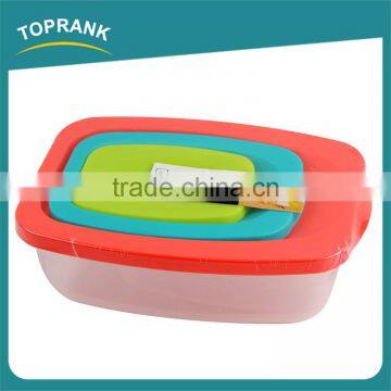 Various Shapes 3pcs Vegetables Fruits Fresh Container Plastic Crisper Box for Food photo-3
