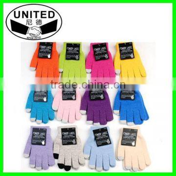 wholesale unisex monochromatic magic personalized winter gloves