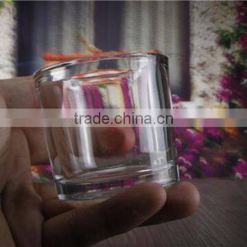 Mini Round Thick Glass Candle Cup Within Wax Inside photo-6