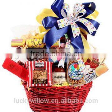 wicker birthday gift baskets