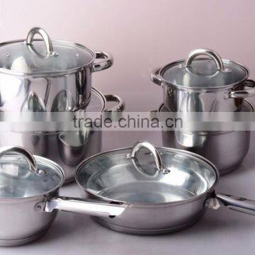 12pcs Stainless Steel Cooking Utensils Kitchen Sauce Pot Set, Cookware Set