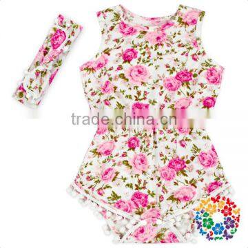 pink floral newborn baby girls romper suit