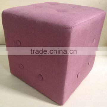 Living Room Furniture Ottoman Fabric Square Footstool photo-6