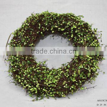 artificial green topiary garland 10inch