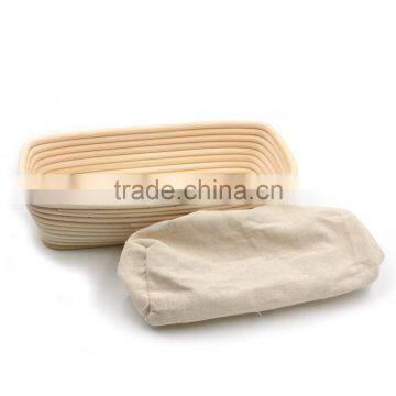 Rectangle clear rattan bread proofing baskets