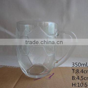 new design football glass tumbler beer mug