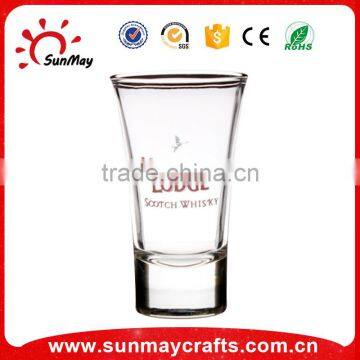 Customized logo printed short glass