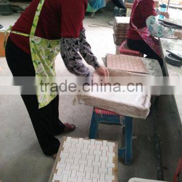 Decorative Embrace White Carrara Marble Mosaic Bathroom Wall Tiles 30x45 photo-3