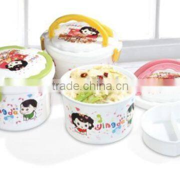 Plastic Round Dual Portable Lunch Boxes/Insulation Boxes photo-2