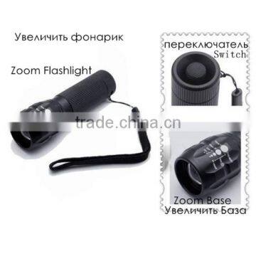 China Suppiler Brand Portable Led Flashlight 3AAA Battery Tactical Lantern Torch Penlight for Emergency photo-2