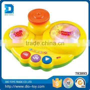 Hot kids cute cartoon musical instruments portable plastic drum toy