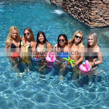 2017 Hot Selling Inflatable Toys Palm Tree Flamingo Pool Floating Drink Holder Ourdoor Swimming Pool Party Toys Cup Holders photo-6