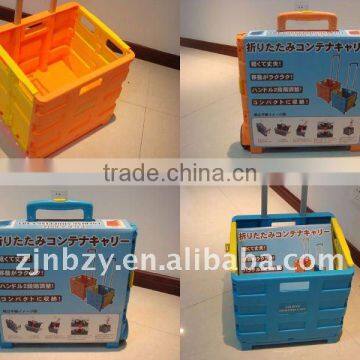 2017 Foldable Wheel Basket with Square Handle