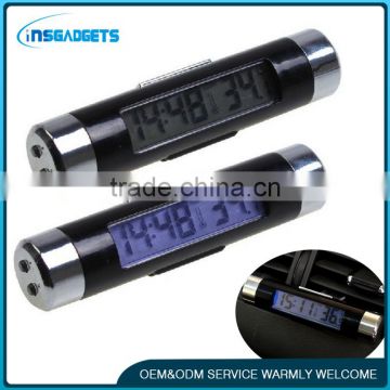 Auto Car clock Thermometer