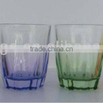 GH258 Glass Drinking Cup with colorful spray