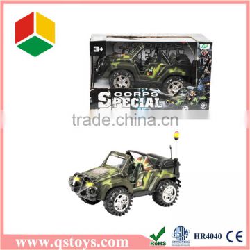 Kids battery operated military toy car in window box