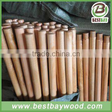 Varnish coated wooden broom handle