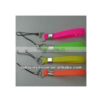 silicone mobile phone keychain