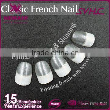 False Nail Art Tips Color Print Classical French Artificial Tips photo-2