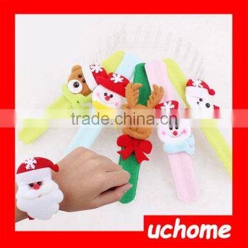 UCHOME Santa Claus Slap Bracelet Xmas Christmas Wristband Snowman Gift Party Decor