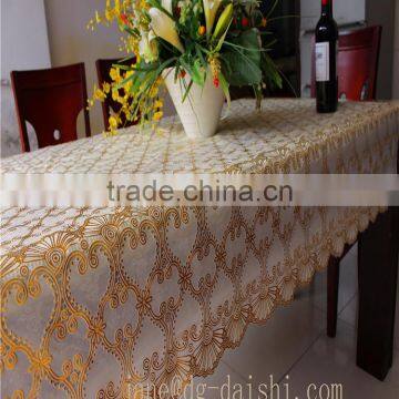 Vinyl embossed lace tablecloth