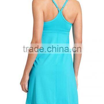 Wholesale Plus Size Clothing Women Custom Plain Blue Sexy Womans Cover Up Summer Bathing Suits Swimwear Beach Swim Dress photo-3