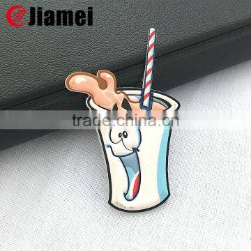 Custom logo printable cute cartoon leather stickers