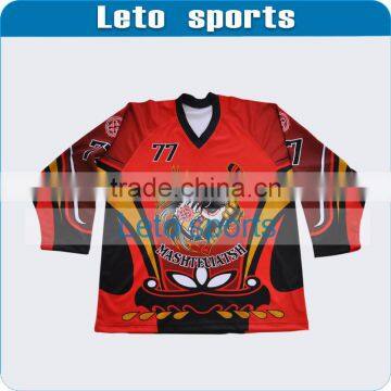 custom lace neck ice hockey shirts for team