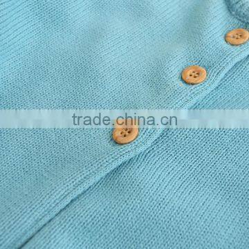 12gg Hand Embroidery Knitted Baby Girls Cotton Cardigan photo-4