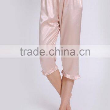 hot sale women silk sleep pants comfortabe soft pajamas pants