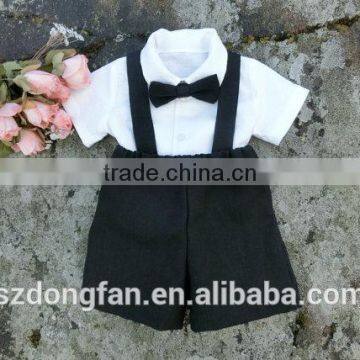 Baby Boy Blothes Wedding Outfit Baptism Suit Suspender Boys Suit photo-4